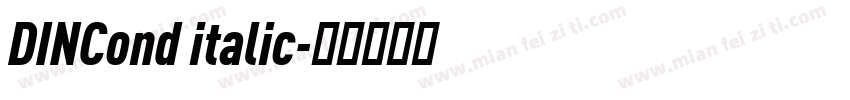 DINCond italic字体转换